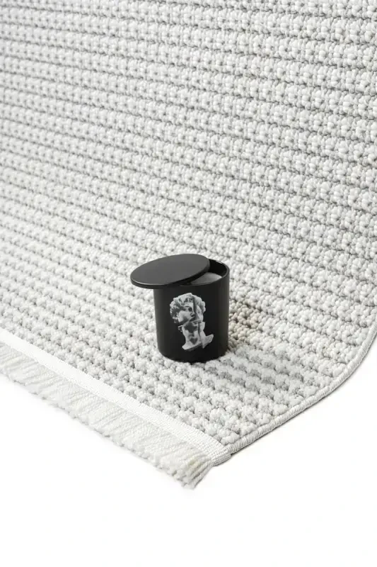 Oq Kulrang Yumshoq To'qimali Gilam Gilam Salon Oshxona Koridor Yo'lak To'quv Mashina Gilami 0014-Ochiq Kulrang - 3