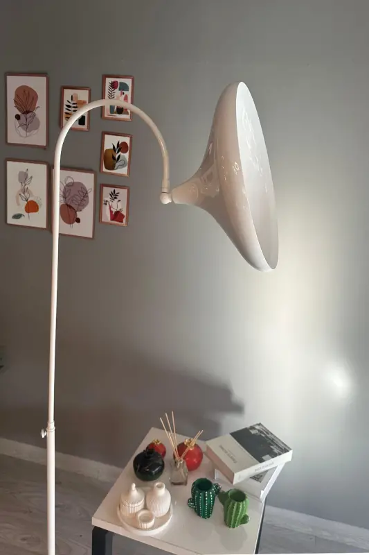 Oq Lambader Harakatlanuvchi Sarlavha Zamonaviy Dekorativ Metal Yotoq xonasi Ish xonasi-Oq - 3