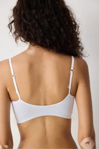 Oq Nu Basic qoplamali choksiz simsiz byustgalter - Oq - 4