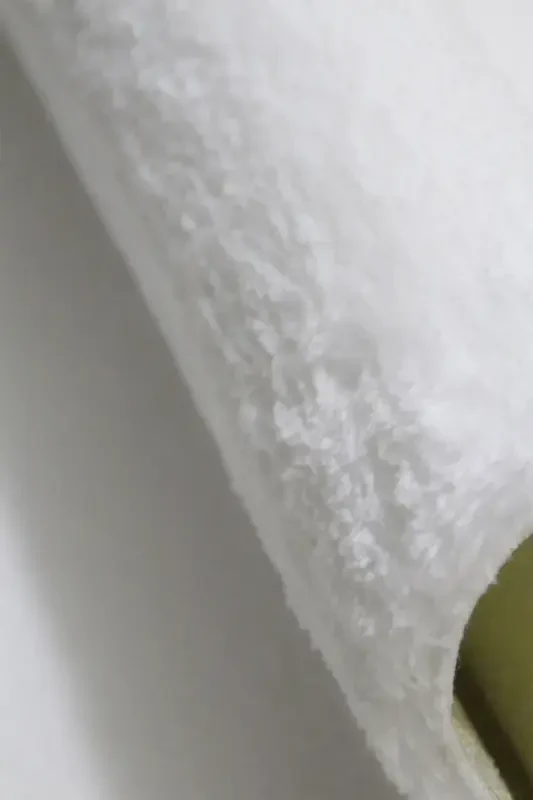 Oq Oval Post Gilam Peluş Yumshoq Sirpanmaydigan Dot Taglik Antibakterial-Oq - 6