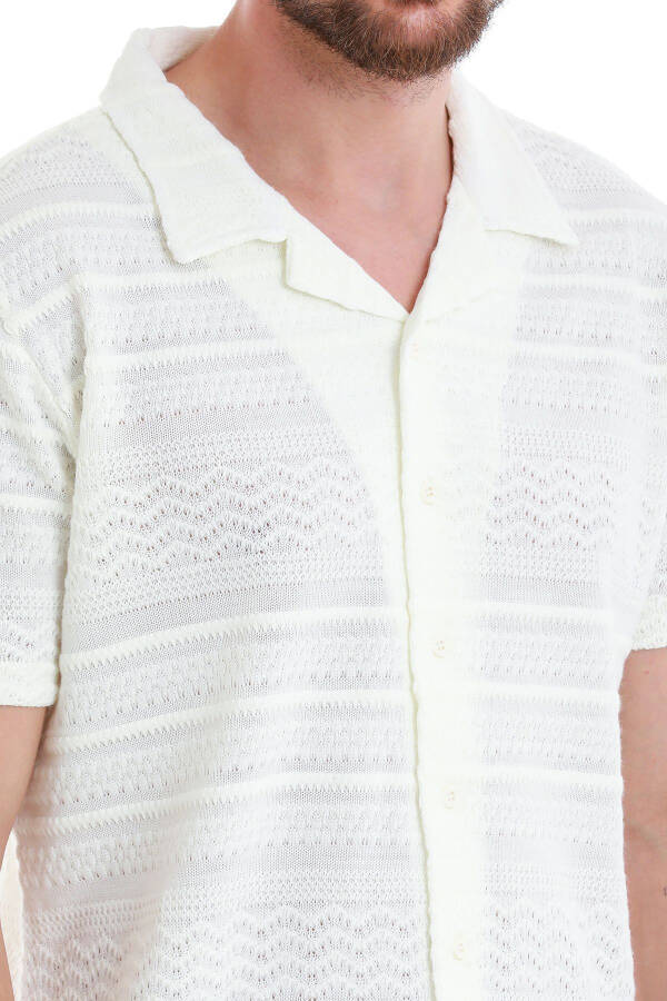 Oq Regular Fit Tekis Polo Yoqali Футболка - Oq - 5