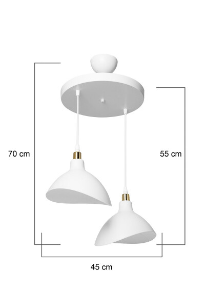 Oq sariq osilgan chiroq yotoq xonasi, mehmonxona, oshxona, koridor uchun - AG LIGHTDESIGN (1)
