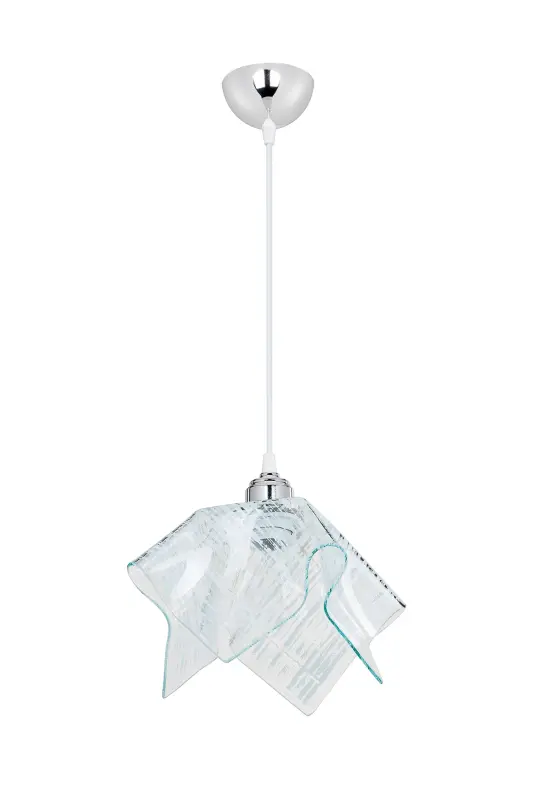 Oq shisha osma qandil, yotoqxona, mehmonxona, oshxona, koridor chiroqi - kumush - 2