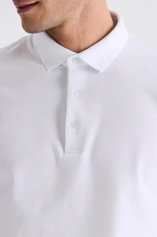 Oq Slim Fit 100% Paxta Merserize Polo Yoqali Футболка - 3