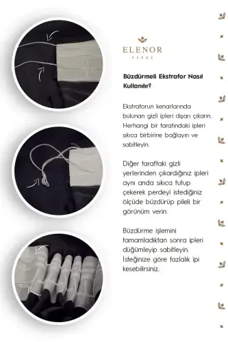 Oq yuqori sifatli dazmollashni talab qilmaydigan tekis tul pardasi Turner plissiz torlarsiz qo'shimchafor-Oq - 5