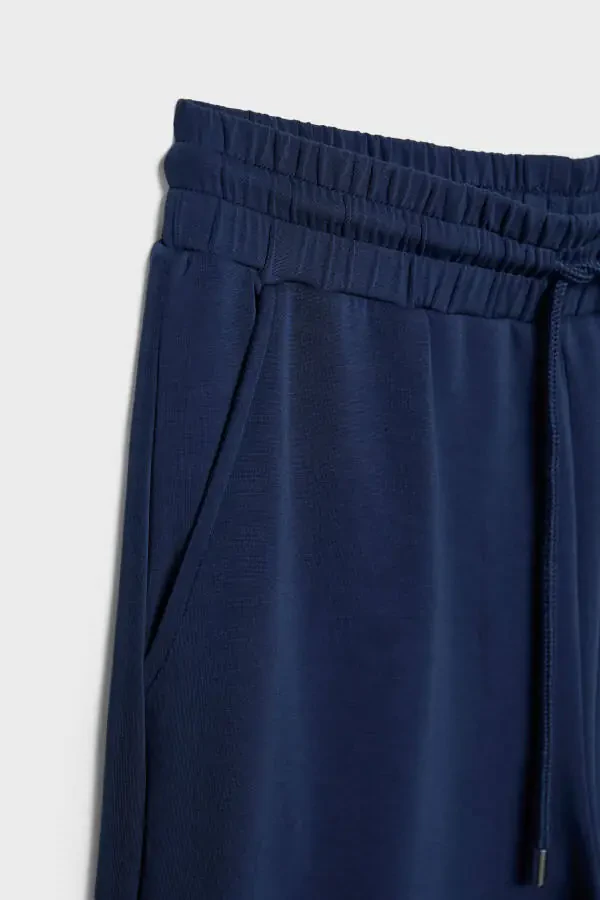 Oqimli yumshoq to'qimalı kulyot shimlar - 7