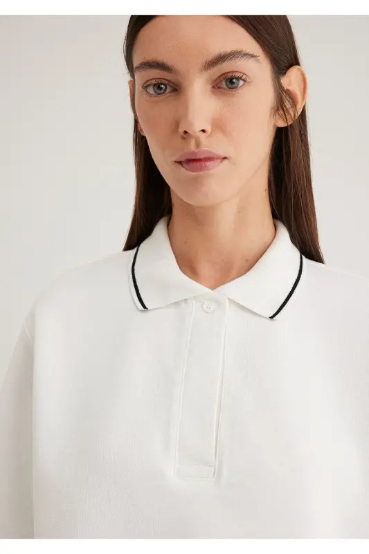 Oqish Crop Polo Tishirti Crop / Kalta Bichim 1613000-70057 - Oqish-70057 - 6