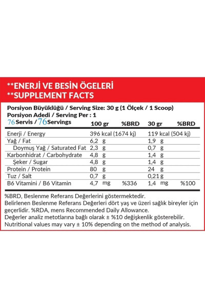 Oqsil kukuni 2280 g Shokolad ta'mli Zardob oqsili 24 g oqsil 76 ta porsiyalar - 2