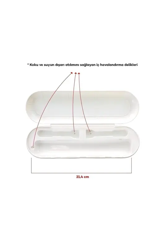 Oral B moslashuvchan zaryadlanuvchi tish cho'tkasi himoyalovchi idishi saqlash qutisi gigienik sayohat qutisi - Oq - 2