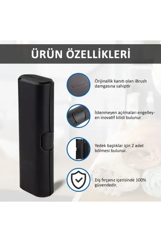 Oral B Şarjlı Diş Fırçası Koruma Kabı Hijyenik Saklama Kabı Tüm Modeller Için Uyumlu Siyah - 4