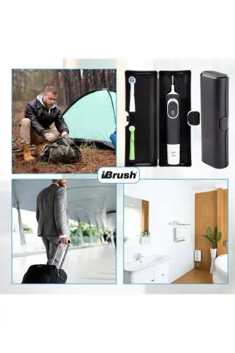Oral-B Зарядли Тис Фурчаси Ҳимоя Қобиғи Гигиеник Сақлаш Қутиси Барча Моделлар Учун Мос Қора - 8