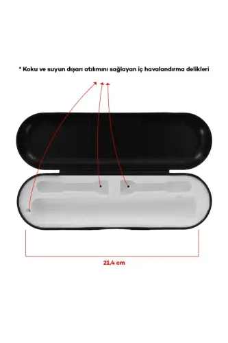 Oral-B zaryadli tis fırçası uchun himoya qutisi, saqlash qutisi, gigienik sayohat sumkasi - qora - PI&GO (1)
