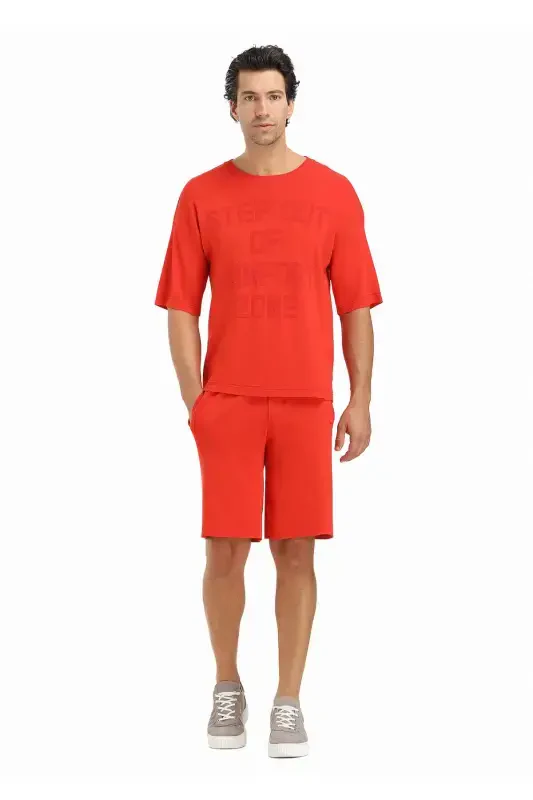 Orange Bicycle Collar Jacquard Knitwear - 1