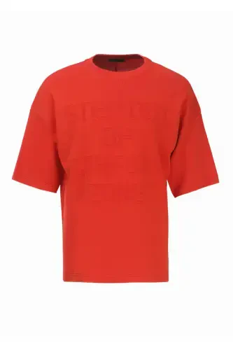 Orange Bicycle Collar Jacquard Knitwear - 5