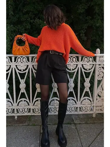 Orange Bicycle Neck Basic Sweater MG1264 - 5