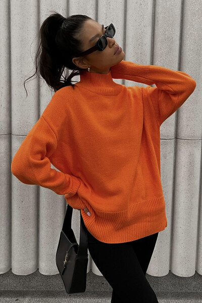 Orange Fisherman Neck Sweater MG1252 - 11