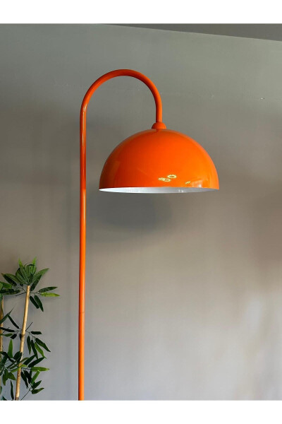 Orange Floor Lamp Modern Decorative Metal Living Room Study Room - 8