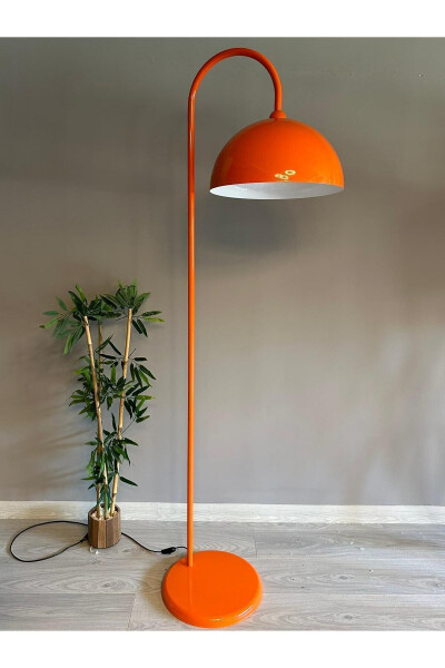 Orange Floor Lamp Modern Decorative Metal Living Room Study Room - 9