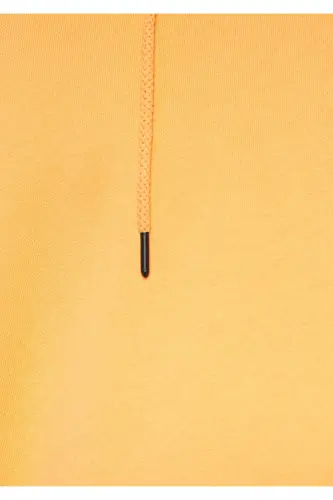 Orange Hooded Basic Sweatshirt 0610062-71399 - Orange-71399 - 6
