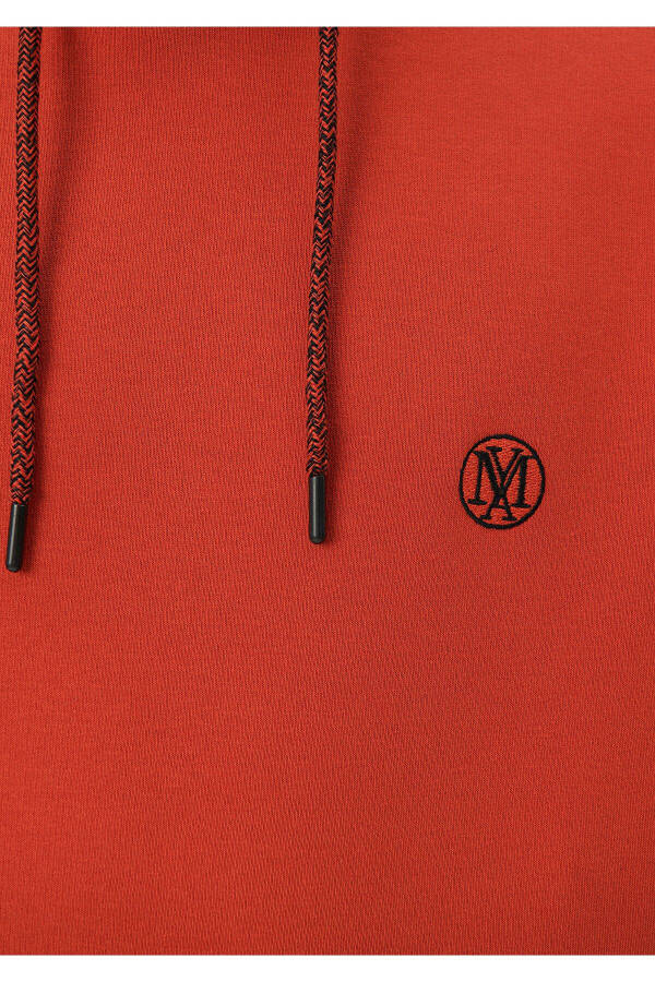 Orange Hoodie with Logo Embroidery 065809-70481 - 12