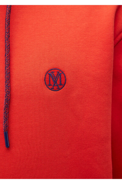 Orange Hoodie with Logo Embroidery 065809-70481 - 6