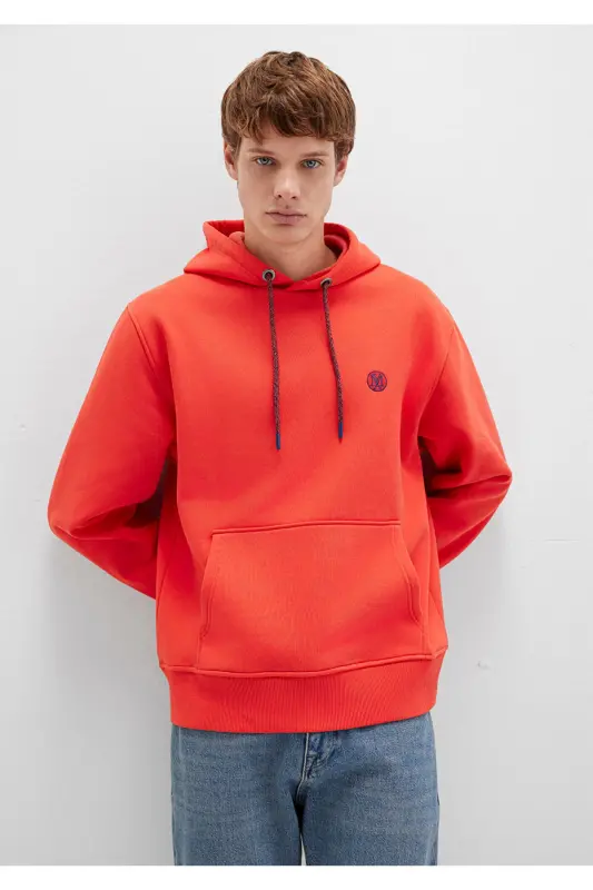Orange Hoodie with Logo Embroidery 065809-70481 - 2