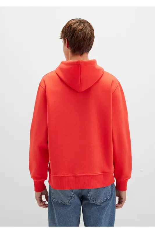 Orange Hoodie with Logo Embroidery 065809-70481 - 5