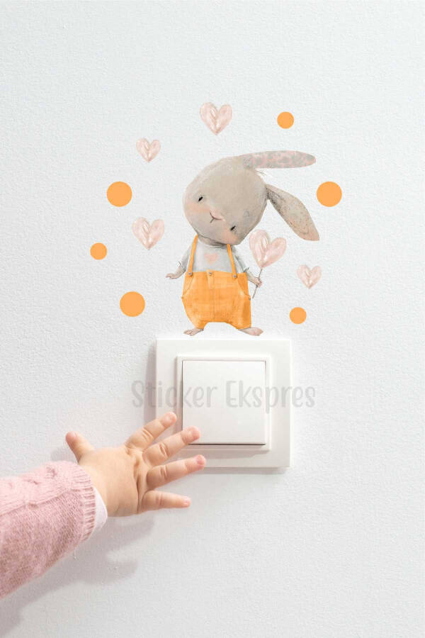 Orange Jumpsuit Rabbit P7 Socket Sticker - 1