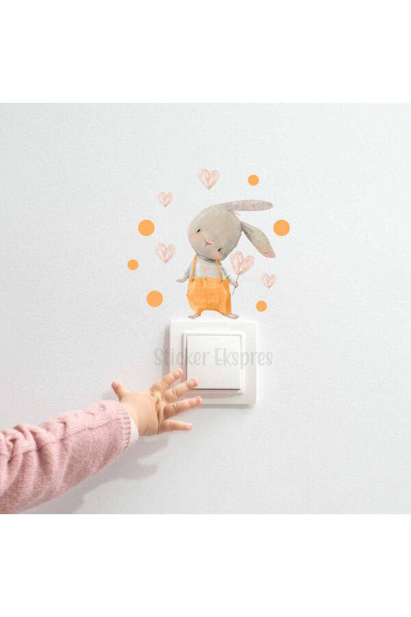 Orange Jumpsuit Rabbit P7 Socket Sticker - 2