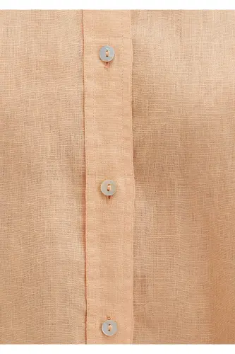 Orange Linen Shirt Loose Fit / Relaxed Fit 1 - 6