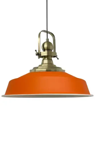 Orange Noble Single Chandelier Antique Head Retro Pendant Lamp Restaurant Cafe Hall Chandeliers-Orange - 8