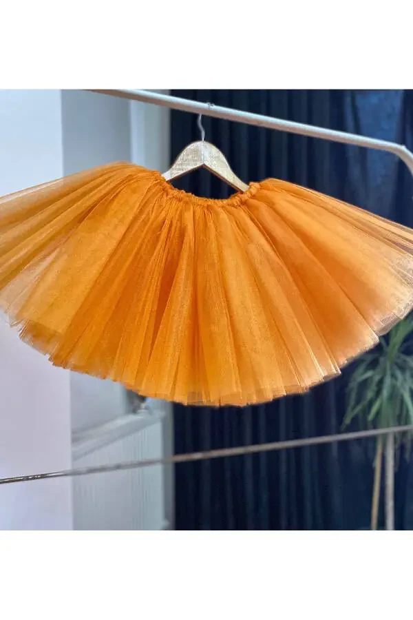 Orange Tulle Skirt - 1