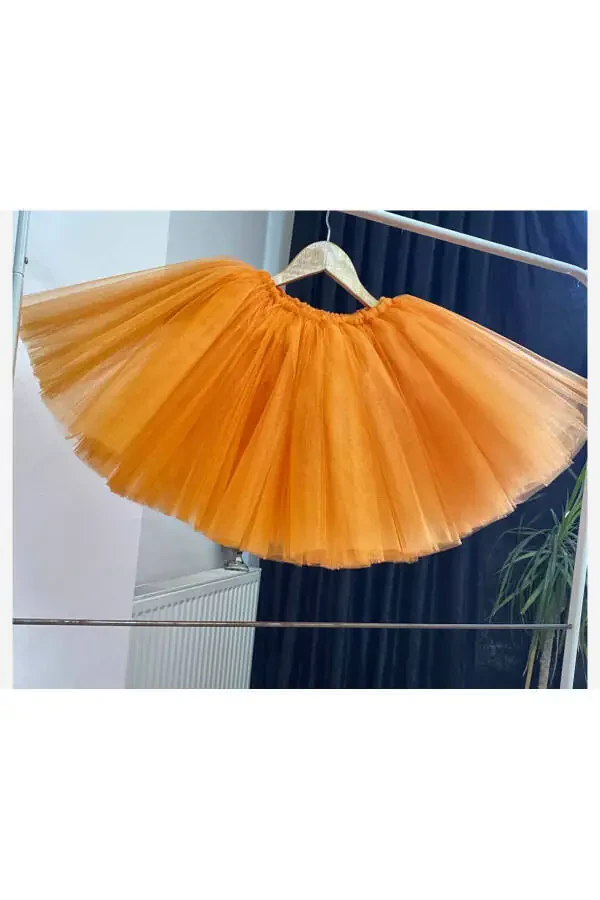Orange Tulle Skirt - 2