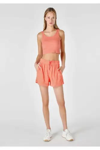 Orange women's shorts - 1