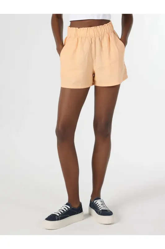 Orange women's shorts - 4