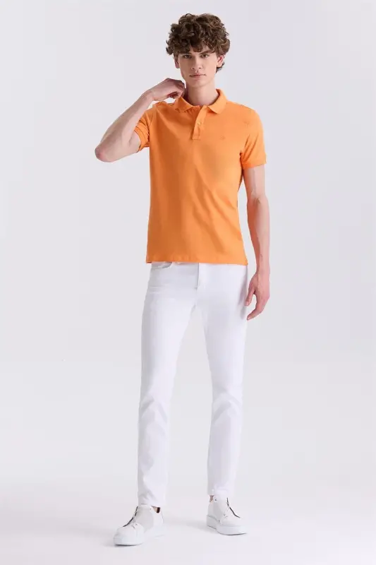 Oranj Slim Fit Polo Yaka Futbolka - 1