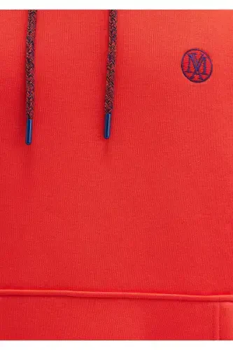 Оранжевый свитер с капюшоном и вышивкой логотипа 065809-70481 - 8