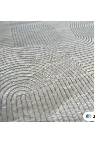 O'rash Soch Popuk Relyef Joy Krem Sirpanmaydigan Taglik Kesma Gilam Yo'lak-Oq - MERINOS (1)