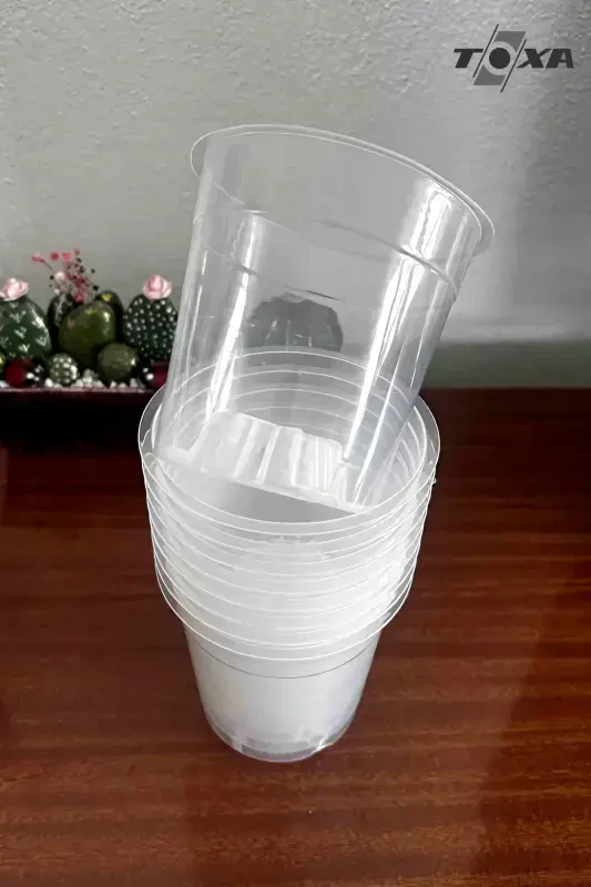 Orchid Growing Pot 12 Pack 0.75lt Clear Plastic Pot - 4