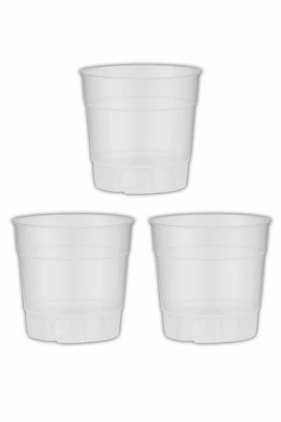 Orchid Pot 12 Pack (0.73 LITERS) Transparent (3 PCS) Semi-Transparent, Pot - ORKIDE YETIŞTIRME