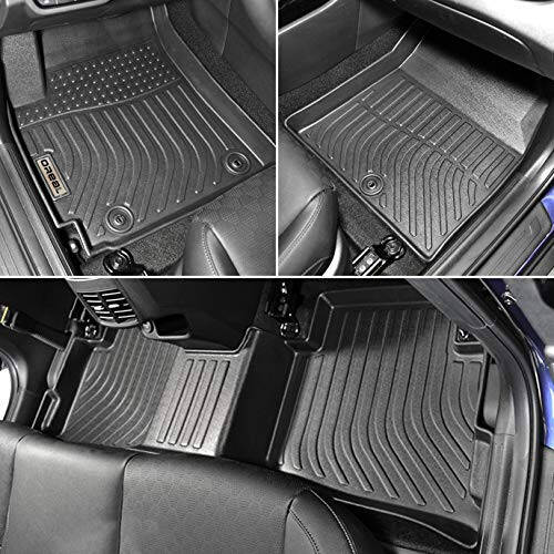 Orealtrend Car Mats Floor Liners Replacement for Seltos 2020-2024 Heavy Duty All Weather Black Front Rear Car Carpet-Custom Fit Durable - 2