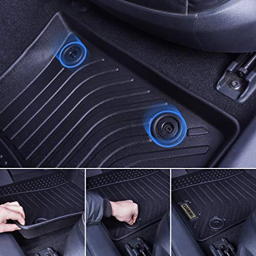 Orealtrend Car Mats Floor Liners Replacement for Seltos 2020-2024 Heavy Duty All Weather Black Front Rear Car Carpet-Custom Fit Durable - 6