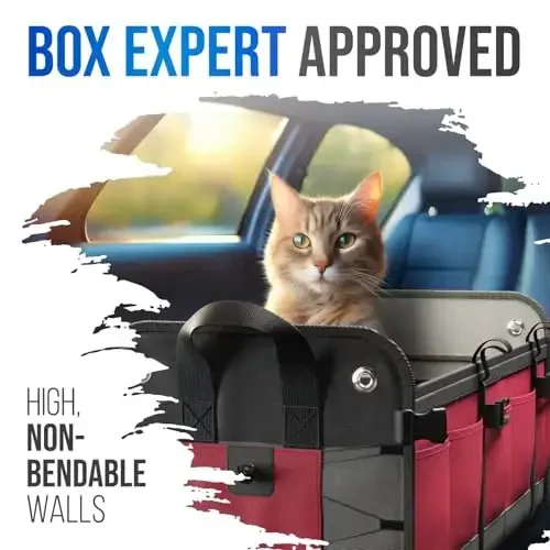 Car Trunk Organizer – Large Collapsible Storage Box with Adjustable Compartments – Heavy-Duty Cargo Organizer for SUV, Truck & Car – Non-Slip Waterproof Trunk Storage Bin for Groceries & Tools - XL - 6