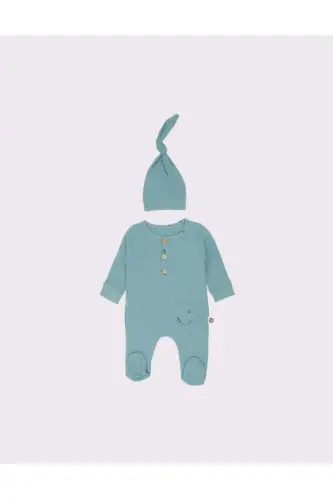 Organic Baby Romper and Bonnet - RG KIDSSTORE (1)