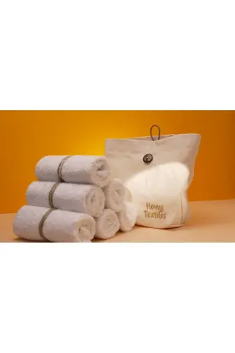 Organic Bamboo 6 Pcs Washable Makeup Remover Towel Baby Mouth Cloth with Gift Bag - 3