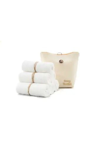 Organic Bamboo 6 Pcs Washable Makeup Remover Towel Baby Mouth Cloth with Gift Bag - 6