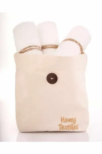 Organic Bamboo 6 Pcs Washable Makeup Remover Towel Baby Mouth Cloth with Gift Bag - 8