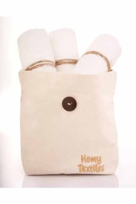 Organic Bamboo 6 Pcs Washable Makeup Remover Towel Baby Mouth Cloth with Gift Bag - 8