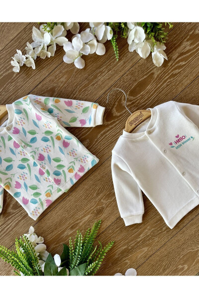 Organic Cotton 2-Piece Baby Girl Top & Cardigan Set Tulip - 5