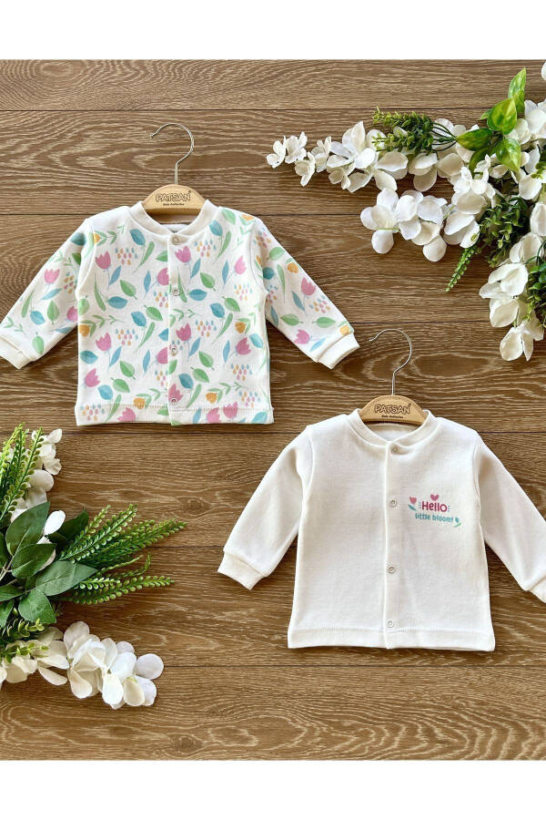 Organic Cotton 2-Piece Baby Girl Top & Cardigan Set Tulip - 3